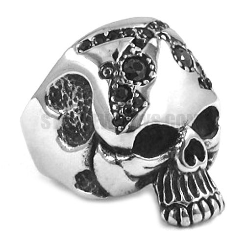 Stainless Steel Skull Ring SWR0256 - Click Image to Close